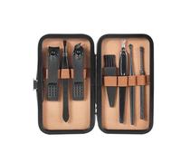 Juego de cortaúñas 7-24, juego de manicura mejorado, cortaúñas marrón, herramienta de pedicura, el mejor regalo de viaje para hombres y mujeres (7 cs) marrones