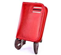 Juego de cortaúñas con bolsa con cremallera de 3 colores, herramientas para uñas de acero al carbono, 9 unidades/juego, rojo