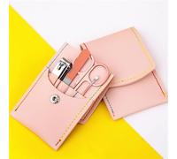 Juego de cortaúñas de 12 piezas, cortaúñas de acero inoxidable, kit de cortaúñas portátil, herramientas para decoración de uñas, rosa, 4 piezas