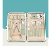 Juego de cortaúñas de 7/8/10/16/18 piezas, herramienta de manicura de acero inoxidable, tijeras para piel muerta, juego de herramientas de belleza, 18PCS2