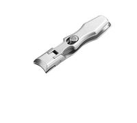 Juego de cortaúñas de acero inoxidable, cortador de uñas ergonómico biselado para los pies, cortaúñas grueso biselado grande (plateado A)