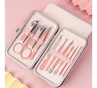 Juego de cortaúñas de acero inoxidable de 4 a 26 piezas, tijeras, pinzas, selección de orejas, multifunción, juego de herramientas para el cuidado de los pies y las manos, 10 piezas, A