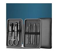 Juego de cortaúñas de acero inoxidable, kit de herramientas de manicura y pedicura, juego portátil con cortadores, tijeras y cuchara para orejas para uso doméstico