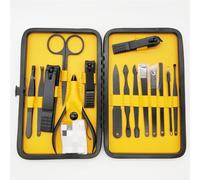 Juego de cortaúñas de acero inoxidable, oro rosa, pedicura, tijeras, pinzas, juego de manicura, 15 piezas 2