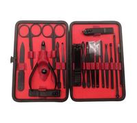 Juego de cortaúñas de acero inoxidable, oro rosa, pedicura, tijeras, pinzas, juego de manicura, 18PCS3