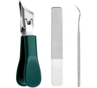 Juego de cortaúñas de pico de águila de 3 piezas, tres juegos de cortaúñas biselado con pico de águila, cortaúñas biselado superafilado, cortaúñas de borde biselado de 25° para uñas gruesas