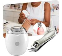 Juego de cortaúñas eléctrico automático y recortador de uñas oblicuo, luz LED + kit de lima de uñas eléctrica de 3 velocidades con recogedor de polvo, ideal para todas tus necesidades de cuidado de