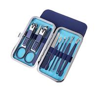 Juego de Cortaúñas Manicura 18/12/10 / 7pcs Fresco azul Matte Texture Acero inoxidable Cojillas de uñas Set Beauty Pedicure Knife Professional Manicure Set para el Cuidado Personal y la Belleza