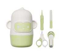 Juego de cortaúñas para bebés, kit de uñas para bebés, Kit de cuidado de uñas 4 en 1, Manicura y con cortaúñas, tijeras, pinzas para lima de uñas, herramientas seguras y fáciles de agarrar con bonito