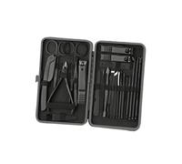 Juego de cortaúñas y pedicura de acero inoxidable, kit de aseo profesional, herramientas de cuidado de uñas con viaje de lujo (juego de 24 piezas)