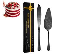 Juego de corte de pastel de bodas, juego de corte de pastel para bodas - Luxe Cake Slicer Servidor,Juego de corte de pastel duradero con mango ergonómico para frutas, queso, pan, pastel, pizza