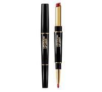 Juego de cosméticos para adolescentes, lápiz labial duradero en Liner 2 Velvet 1 Lipstick With Lip Durable Head Lipstick Pencil Long Nude Double Lipstick Lipgloss Waterproof (H, One Size)