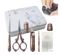 Juego de costura vintage - Juego de accesorios de bordado de 5,9 pulgadas | Herramientas de trabajo manual de precisión - Aleación de zinc galvanizada de acero inoxidable con 6 piezas para costura de