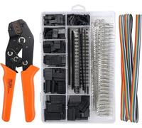 Juego de crimpadora Dupont SN-28B con 1550 piezas de conectores macho/hembra, 0,1 - 1,0 mm², herramienta de crimpado para conectores de 2,54/3,96 mm, 28-18 AWG