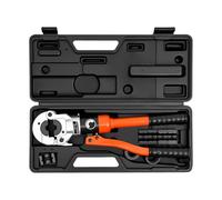 Juego de crimpadora hidráulica CW-1632, matrices en forma de V 12-28 mm, 8 toneladas de fuerza de prensado, crimpadora hidráulica, juego de crimpado, para instalación eléctrica, herramienta manual