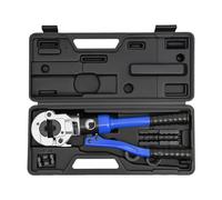 Juego de crimpadora hidráulica manual CW-1632, material 41Cr4, matrices de crimpado 8T/80KN, buena compatibilidad, adaptable a tuberías de cobre.(Blauw)