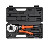 Juego de crimpadora hidráulica manual CW-1632, material 41Cr4, matrices de crimpado 8T/80KN, buena compatibilidad, adaptable a tuberías de cobre. Herramienta hidráulica(Szary)