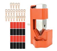 Juego de crimpadora manual de terminales, color naranja | Herramienta de compresión de martillo, conector de cobre, tubos termorretráctiles