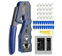 Juego de Crimpadora para Cables,Juego de Abrazaderas para Conectores | Herramienta para Redes, Automoción, Industria, Náutica, Informática y Telefonía