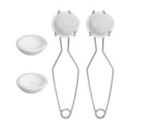 Juego de crisol de cuarzo para derretir crisol pequeño con pinzas de látigo, plato para hacer joyas, suministros de alta temperatura