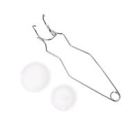 Juego de crisol de cuarzo para derretir, pinzas de látigo, suministros de moldeo de metal, juego de fusión dorado, crisol pequeño, adecuado para pinzas de mango de joyería