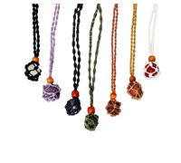 Juego de Cristales Curativos Naturales, siete Piedras de Chakra, collar 7 Piedras de Chakra, Cristales de Energía Para Meditación (Pack) (Siete chakras 2)