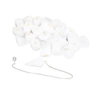 Juego de Cristales de Piedras Rúnicas, Creatividad, Elimina la Negatividad, Herramientas de Adivinación, Curación, 25 Runas de Cristal para Meditación (Cristal blanco)