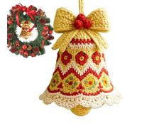 Juego de crochet de Navidad para principiantes - Juego de campanas de Navidad de ganchillo, juego de manualidades hecho a mano para proyectos navideños, jóvenes, profesores de arte, proyectos