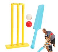 Juego de croquet con soporte,Juego de croquet para familias | Divertidos Wickets de Croquet con 2 Bolas, de murciélagos de grillos seguros, juguetes de juego de fuerza mejorados para niños pequeñ