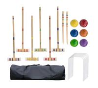 Juego de Croquet, Croquet para Adultos | Divertidos Juegos al Aire Libre con Bolas y de Transporte - Conjunto de Deportes de Madera portátil, Kit de Deporte al Aire Libre Reutilizable para