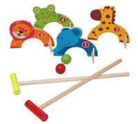 Juego de croquet de madera Jacootoys Jungla Animales Juguetes de golf Juegos educativos familiares para niños al aire libre