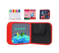 Juego de cuaderno de bocetos portátil, libro de dibujo reutilizable, kit de marcadores de garabatos, bloc de práctica artística reutilizable borrable, álbum de actividades creativas, colección de