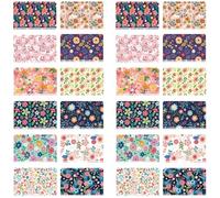 Juego de cuadernos florales compactos de bolsillo con adorables diseños de dibujos animados, adecuado para estudiantes, regalos profesionales, blocs de notas florales