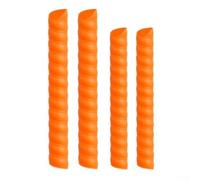 Juego de cuatro fundas para troncos de árboles para proteger los árboles jóvenes de daños animales y condiciones duras de invierno, material plástico resistente a la intemperie (naranja)