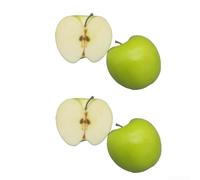 Juego de cuatro modelos de media fruta con parte trasera magnética para refrigerador y decoración de cocina, hechos de material de poliuretano suave que ofrece un aspecto realista y una sensación de