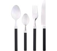 Juego de cubertería 24 pzs acero inox happie black