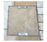 Juego de cubierta de drenaje invisible, moderna rejilla de acero inoxidable para patio, hotel, jardín, alcantarillado, diseño para mejorar la estética y la función