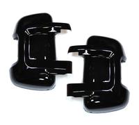 JUEGO DE CUBIERTAS CARCASAS ESPEJOS RETROVISORES BRAZO CORTO NEGRO BRILLANTE