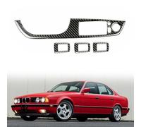 Juego de cubiertas de fibra de carbono para BMW Serie 3 E90 2005 2012, 4 piezas, diseño 3D, a prueba de óxido y resistente al agua (timón izquierdo)