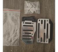 Juego de cubiertas de pedal de aleación de aluminio antideslizante, accesorios de transmisión manual, agarre de silicona de tracción mejorada, kit completo de pedal para coches, SUV, ATV, deportivos
