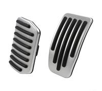 Juego de cubiertas de pedal de freno y acelerador para modelo Y y modelo 3, diseño de aluminio para mejorar la seguridad y el estilo (plata)