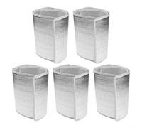 Juego de cubiertas de protección contra heladas para plantas, 5 piezas de película térmica de doble capa con forro de aluminio para uso en jardín de invierno, compatible con la mayoría de exteriores