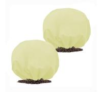 Juego de cubiertas no tejidas para plantas de invierno, tela gruesa y transpirable, color beige, paquete de dos disponibles en 73, 96, 116 pulgadas, para arbustos, árboles pequeños y macetas (116