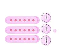 Juego de Cubiertas para Pastillas de Guitarra Eléctrica, 6 Agujeros, Single Coil, Color Rosa - Protección y Estilo, Fácil Instalación, Accesorios para Guitarristas (rosa)
