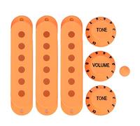 Juego de Cubiertas para Pastillas de Guitarra Eléctrica, 6 Agujeros, Single Coil, Color Rosa - Protección y Estilo, Fácil Instalación, Accesorios para Guitarristas (Naranja)