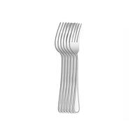 Juego de cubiertos acero inoxidable, tenedor y cuchara for postre, 6/30 Uds., adecuados for restaurantes hoteles(6pcs fork)