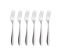 Juego de cubiertos acero inoxidable, vajilla plateada, 6 uds., tenedor, cuchara, for cena(6pcs Tea Fork)