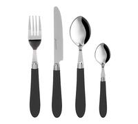 Juego de cubiertos de 24 piezas 18/0 liso negro