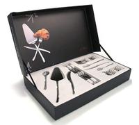 Juego de Cubiertos de Desayuno y Brunch (21 Piezas), Acero Inoxidable, Set con Tenedores, Cuchillos, Cucharas, Pala para Tartas, Cuchillo de Untar y Cuchara de Azúcar, ConEstuche Regalo