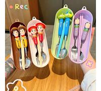 Juego de cubiertos de Toy Story 5, cuchara, tenedor, Woody, Buzz Lightyear, Jessie, Forky, personaje de dibujos animados, regalo de cumpleaños y Navidad para fanáticos J